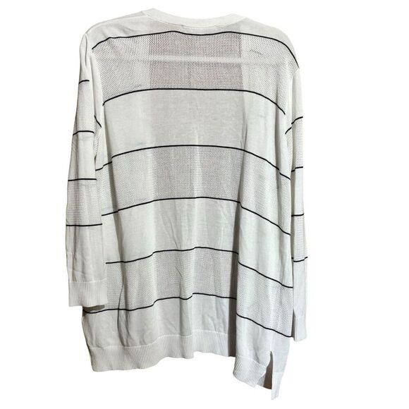 41 Hawthorn Stitch Fix Cardigan Womens 2X Multicolor Stripe Open Knit Sweater - Picture 6 of 9